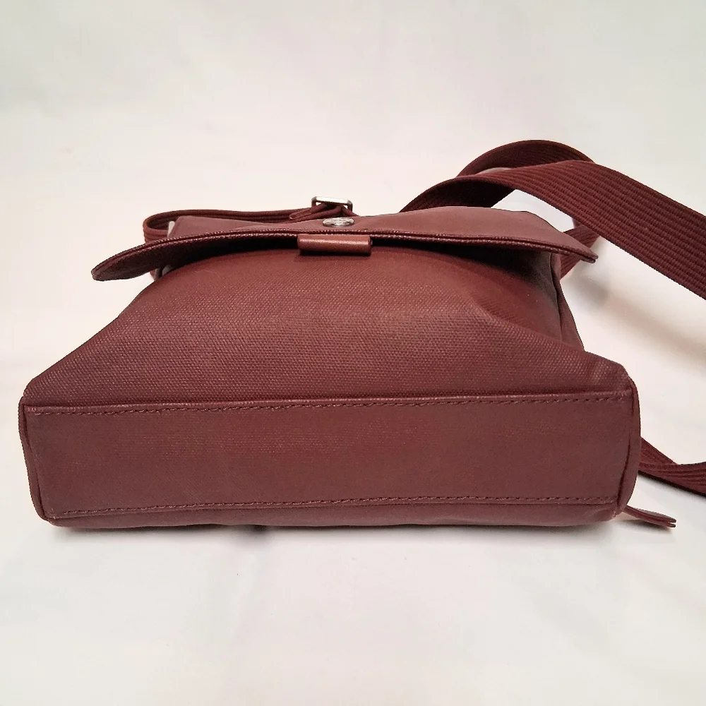 Skagen Burgundy Messenger Crossbody Bag